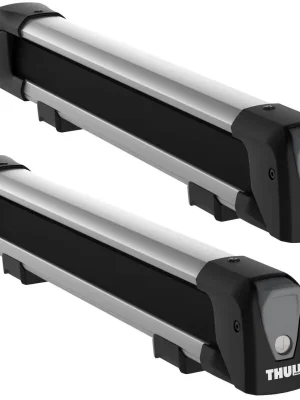 Střešní nosič lyží a snowboardů Thule SnowPack M - na 4 páry lyží / 2 snowboardy / aluminium / uzamykací Vysoce Kvalitní