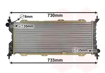 Levný Chladič, chlazení motoru VAN WEZEL 37002185