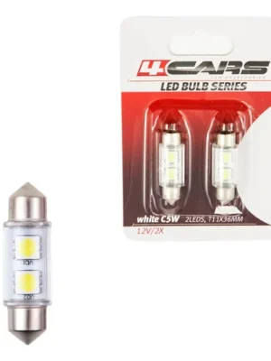Nejprodávanější 4CARS LED ŽÁROVKY 2LED 12V FESTOON SMD T11X36MM
