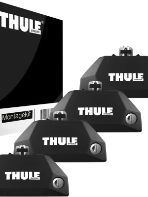 Omezená Nabídka Patky tyčí střešního nosiče Thule Evo Flush Rail - sada 4ks / černé