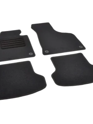 Autokoberce textilní přesné černé / černé obšití - Audi A3 (Typ 8PA) Sportback Hatchback (2003-2013) 5-sedadel Must-Have