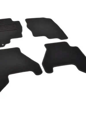 Výhodná Nabídka Autokoberce textilní přesné černé / černé obšití - Nissan Pathfinder III (Typ R51) (2004-2010) 5-sedadel
