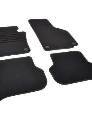 Autokoberce textilní přesné černé / černé obšití - Seat Toledo III (Typ 5P) (2004-2009) 5-sedadel Nejlepší Cena