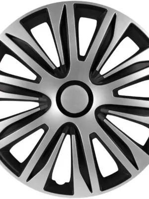 Finální Výprodej Ozdobné kryty kol / poklice 15 palců - Nardo Silver Black - sada 4ks