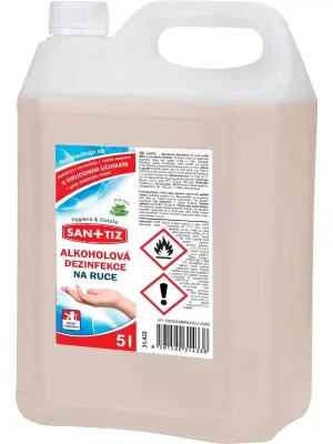 Autentický Alkoholová dezinfekce na ruce Sanitiz 5l - s virucidním účinkem