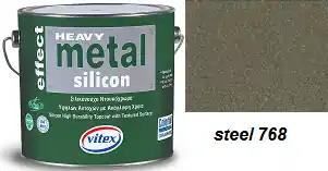 Vitex Heavy Metal Silicon Effect - strukturální kovářská barva 768 Steel 0,75L Top Prodej