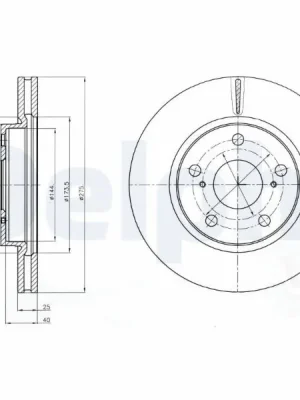Brzdový kotouč DELPHI BG4304 Přímo Od Výrobce