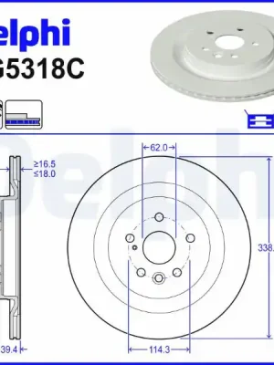 Brzdový kotouč DELPHI BG5318C Sleva