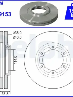Brzdový kotouč DELPHI BG9153 Sezónní Sleva