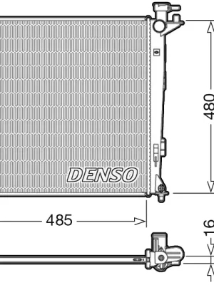 Chladič, chlazení motoru DENSO DRM41007 Horká Nabídka