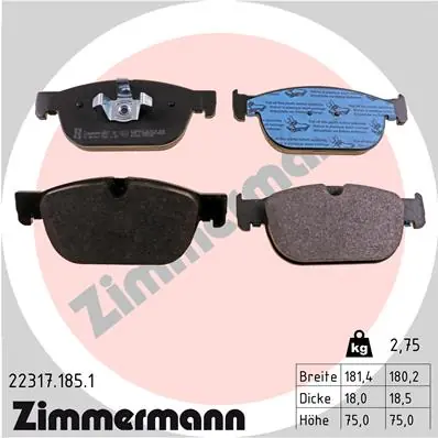 Nejprodávanější Sada brzdových destiček, kotoučová brzda ZIMMERMANN 223171851