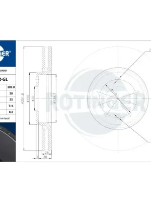 Horká Nabídka Brzdový kotouč ROTINGER RT 20162-GL