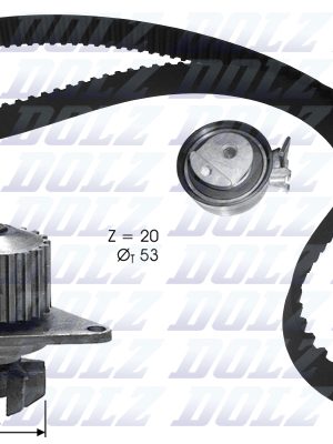 Rychlé Dodání Vodní pumpa + sada ozubeného řemene DOLZ KD134
