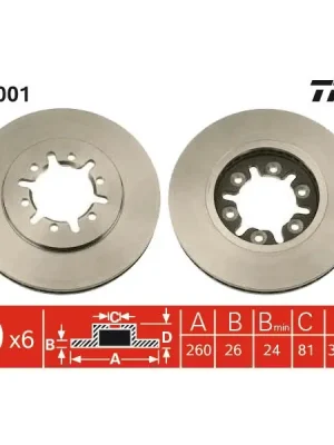 Autentický Brzdový kotouč TRW DF3001