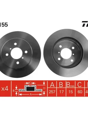Brzdový kotouč TRW DF4155 Cenová Bomba