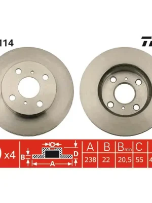 Sleva Brzdový kotouč TRW DF7114