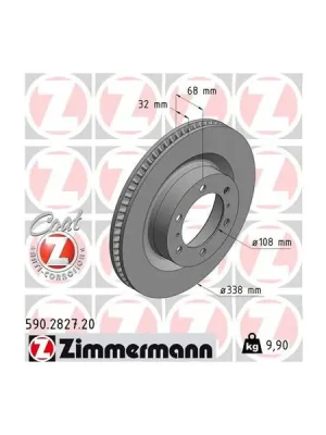 Bezpečná Platba Brzdový kotouč ZIMMERMANN 590.2827.20