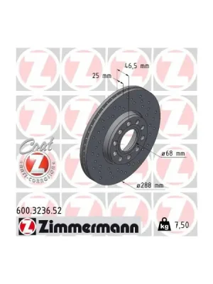 Must-Have Brzdový kotouč ZIMMERMANN 600.3236.52
