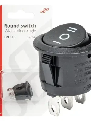 Černý oválný vypínač 12/230V BU03 Ověřený