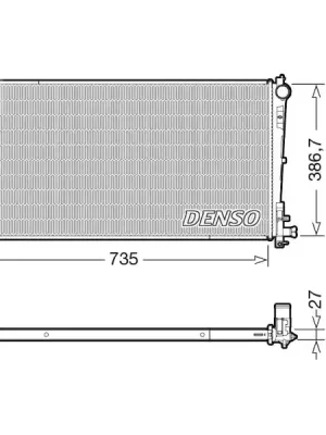 Aktuální Chladič, chlazení motoru DENSO DRM06040