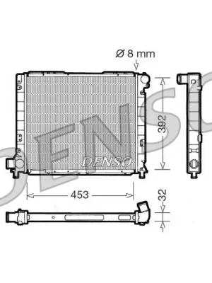 Chladič, chlazení motoru DENSO DRM09052 Expresní Doručení