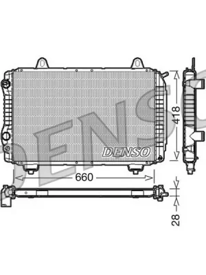 Chladič, chlazení motoru DENSO DRM09071 Ověřený