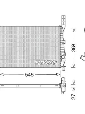 Autentický Chladič, chlazení motoru DENSO DRM10028