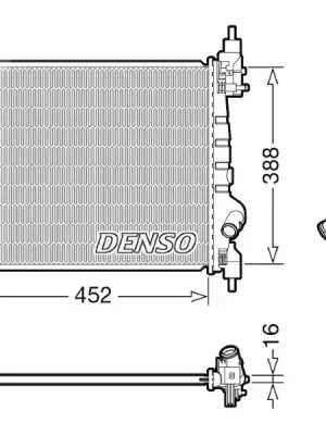 Rychlé Dodání Chladič, chlazení motoru DENSO DRM15014