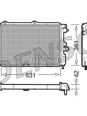 Chladič, chlazení motoru DENSO DRM20025 Bezpečná Platba