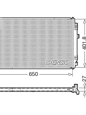 Chladič, chlazení motoru DENSO DRM32048 Omezená Nabídka