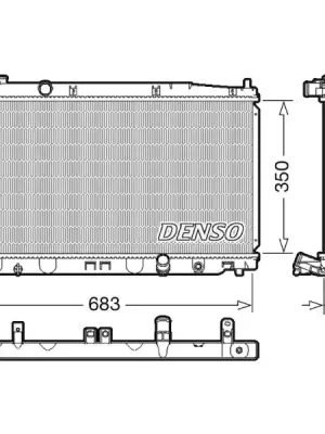 Chladič, chlazení motoru DENSO DRM40035 Novinka