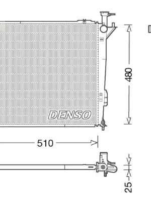 Chladič, chlazení motoru DENSO DRM41015 Bezpečná Platba