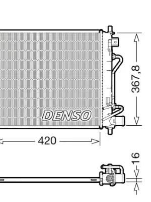 Výhodná Nabídka Chladič, chlazení motoru DENSO DRM43007