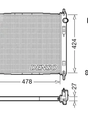 Chladič, chlazení motoru DENSO DRM46044 Top Prodej