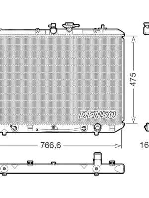 Chladič, chlazení motoru DENSO DRM50143 Jen Po Omezenou Doba