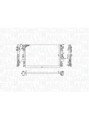 Ověřený Chladič, chlazení motoru MAGNETI MARELLI 350213955000