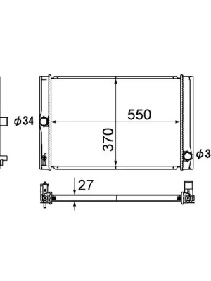 Originální Chladič, chlazení motoru MAHLE CR 1865 000S
