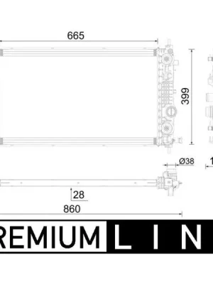 Top Prodej Chladič, chlazení motoru MAHLE CR 2593 000P