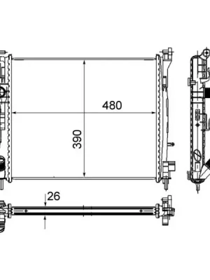 Rychlé Dodání Chladič, chlazení motoru MAHLE CR 947 000S