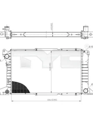 Chladič, chlazení motoru TYC 710-0053 Nová Kolekce