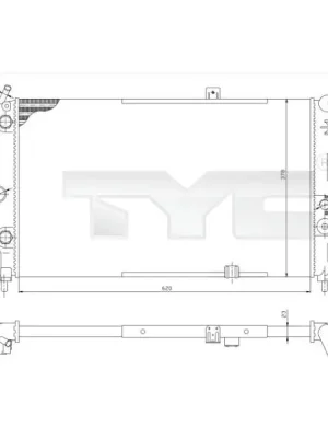 Přímo Od Výrobce Chladič, chlazení motoru TYC 725-0001-R