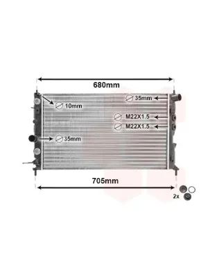 Must-Have Chladič, chlazení motoru VAN WEZEL 37002220