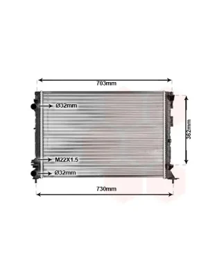Chladič, chlazení motoru VAN WEZEL 43002259 Oblíbený