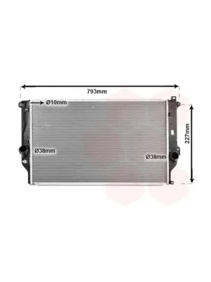 Autentický Chladič, chlazení motoru VAN WEZEL 53012705