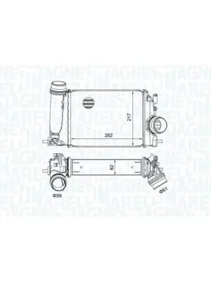 Chladič turba MAGNETI MARELLI 351319205480 Akční Nabídka
