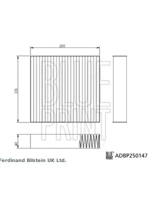 Filtr, vzduch v interiéru BLUE PRINT ADBP250147 Aktuální