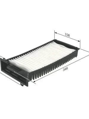 Filtr, vzduch v interiéru BOSCH 1 987 432 198 Super Cena