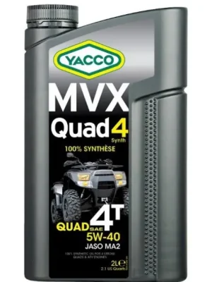 Nakupujte Hned Olej Yacco MVX Quad 4 Synth 4T 5W-40 2L