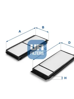 Filtr, vzduch v interiéru UFI 53.120.00 Koupit Online