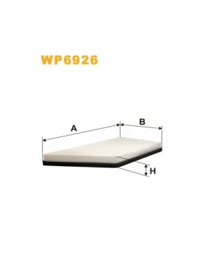Filtr, vzduch v interiéru WIX FILTERS WP6926 Finální Výprodej